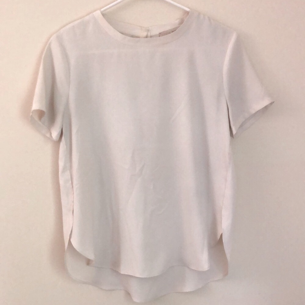 LOFT Cream Lightweight Blouse